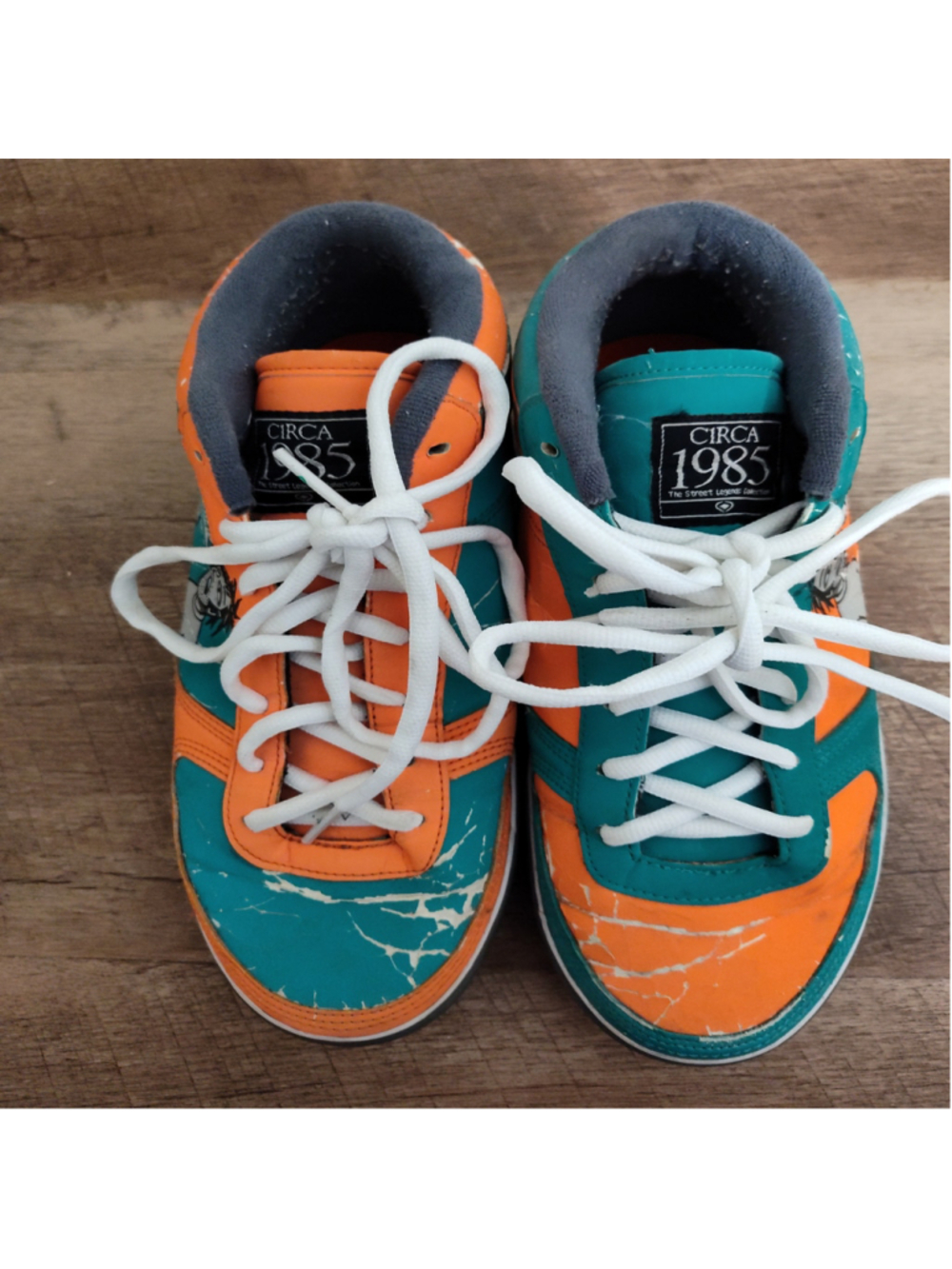 Men's Circa Sneakers 10.5 Orange Teal